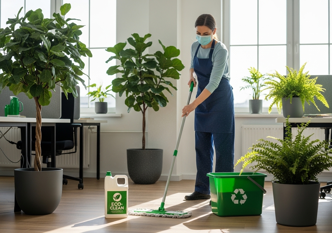Eco friendly cleaner in office