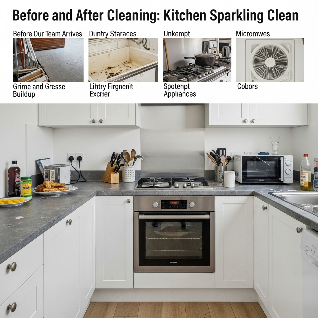 End of lease cleaning before and after