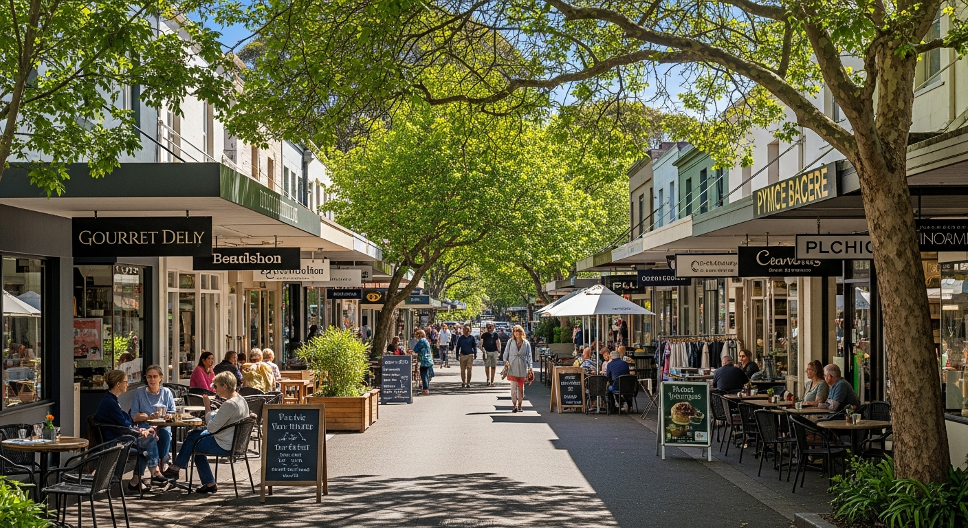 Pymble village main street