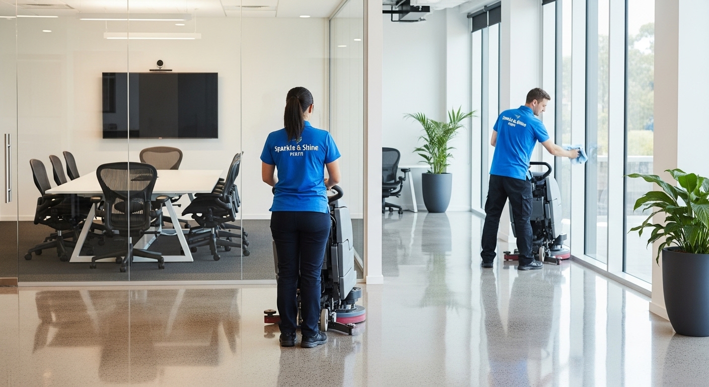 Professional cleaners in Perth office