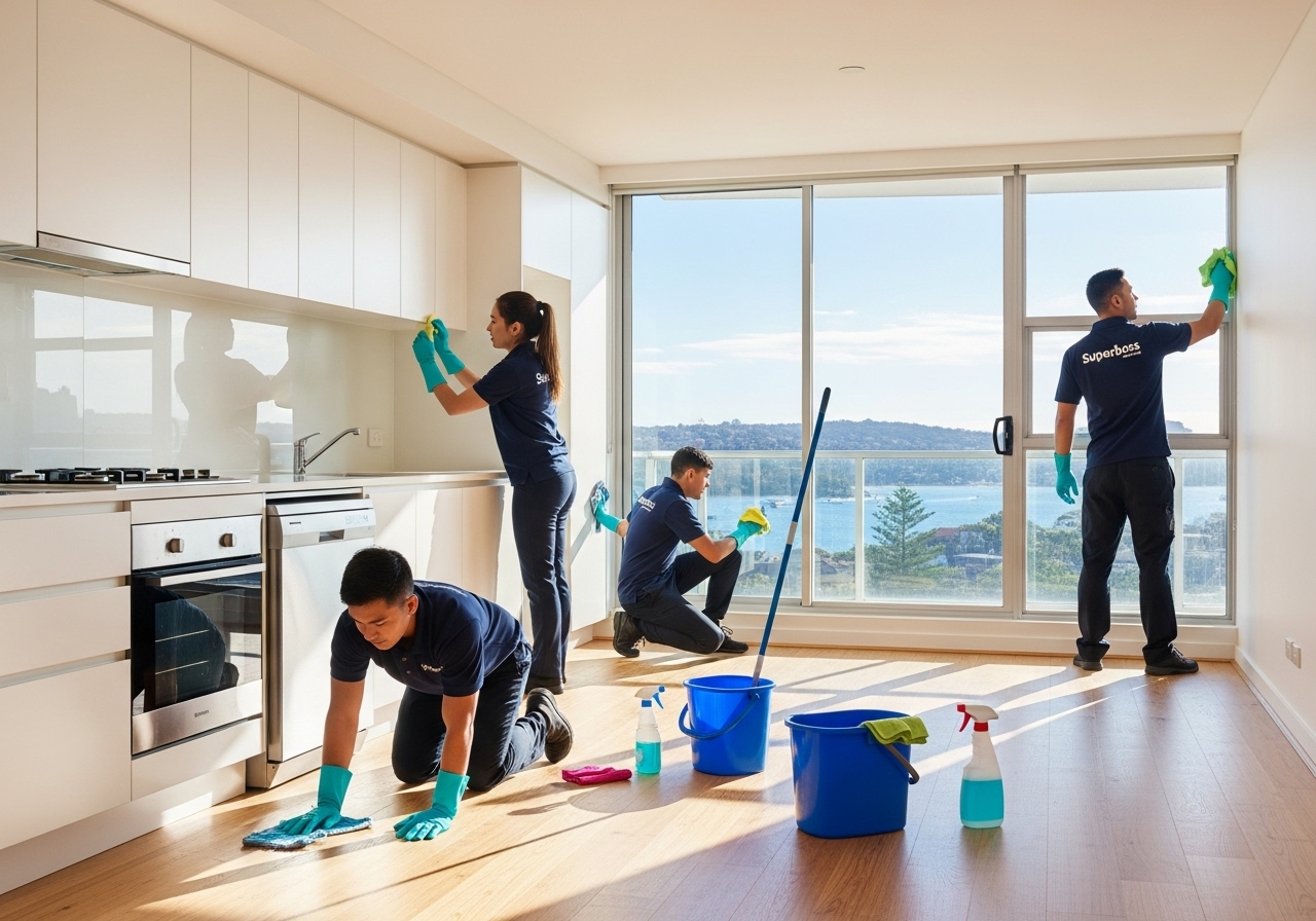 Superboss cleaners working