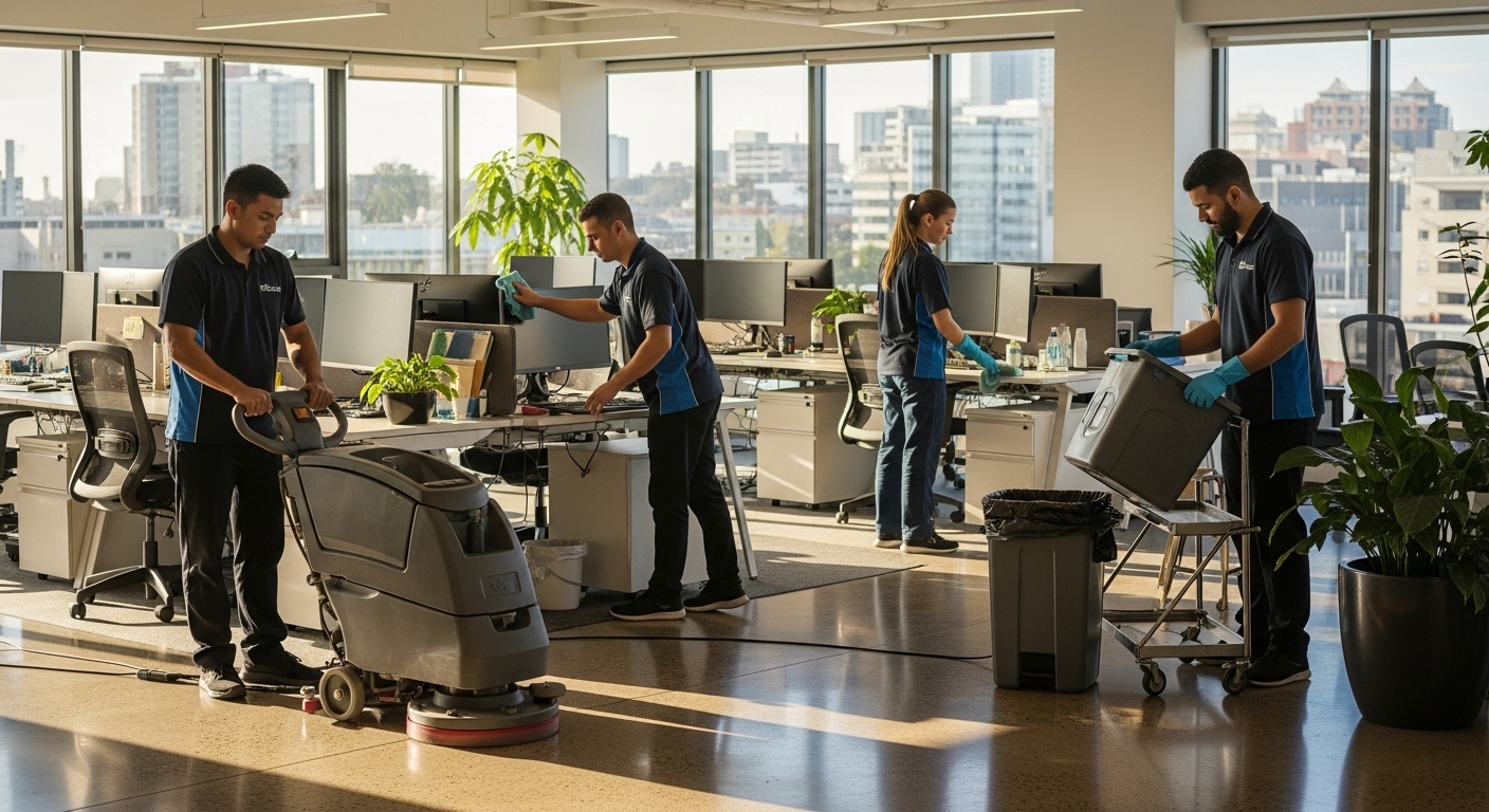 Commercial cleaners working in Bardwell Park office
