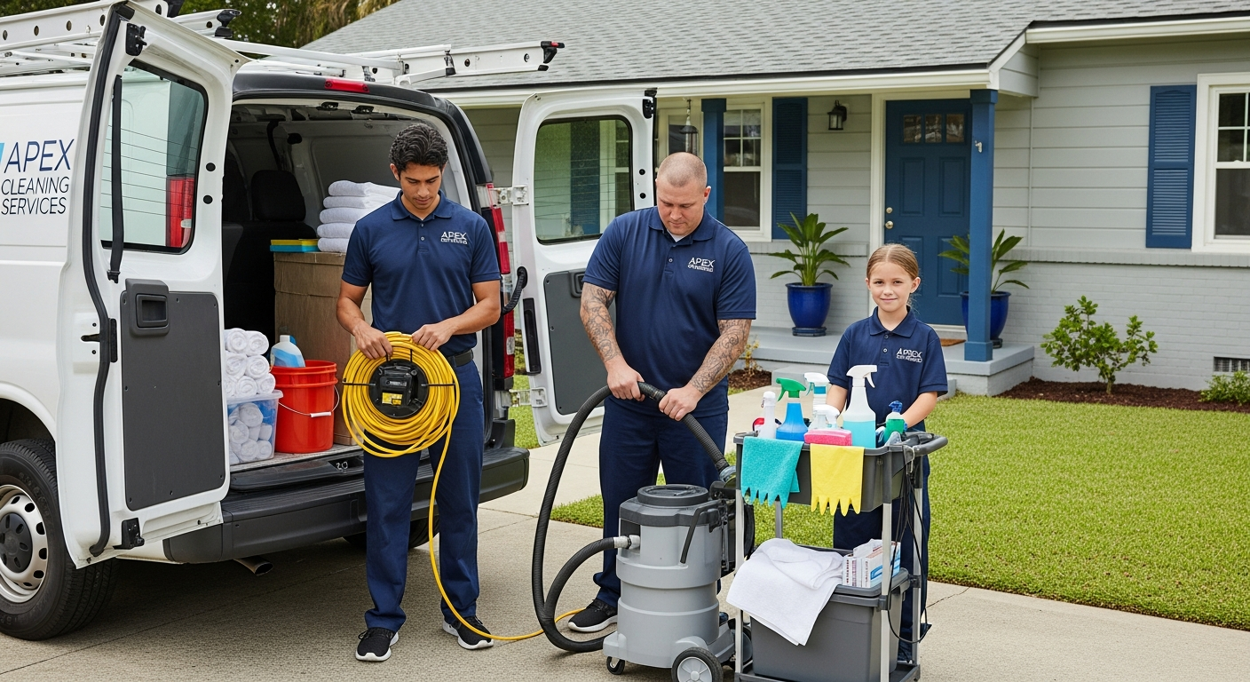 End of lease cleaners at work
