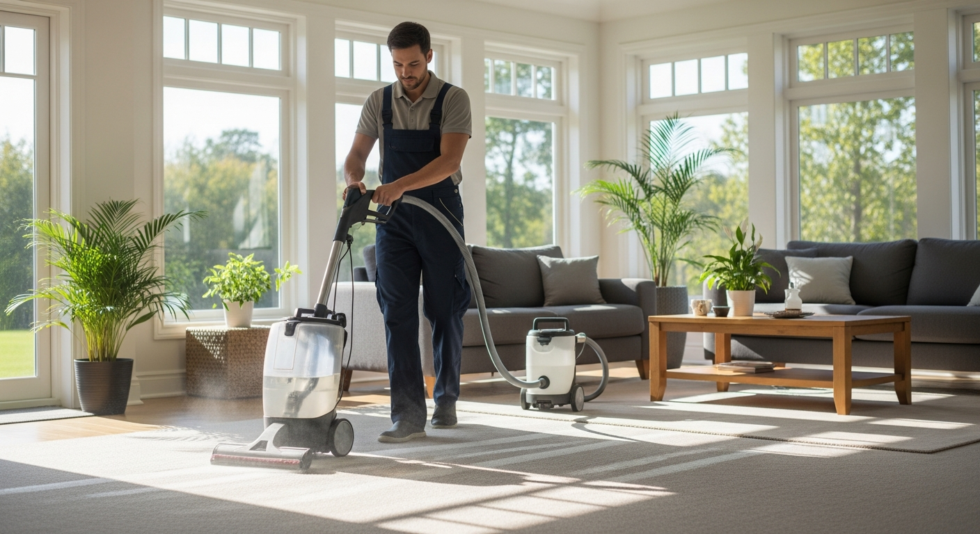 Carpet steam cleaning