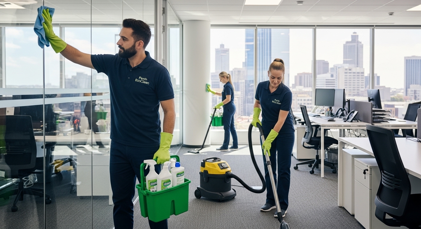 Commercial cleaners in Perth office