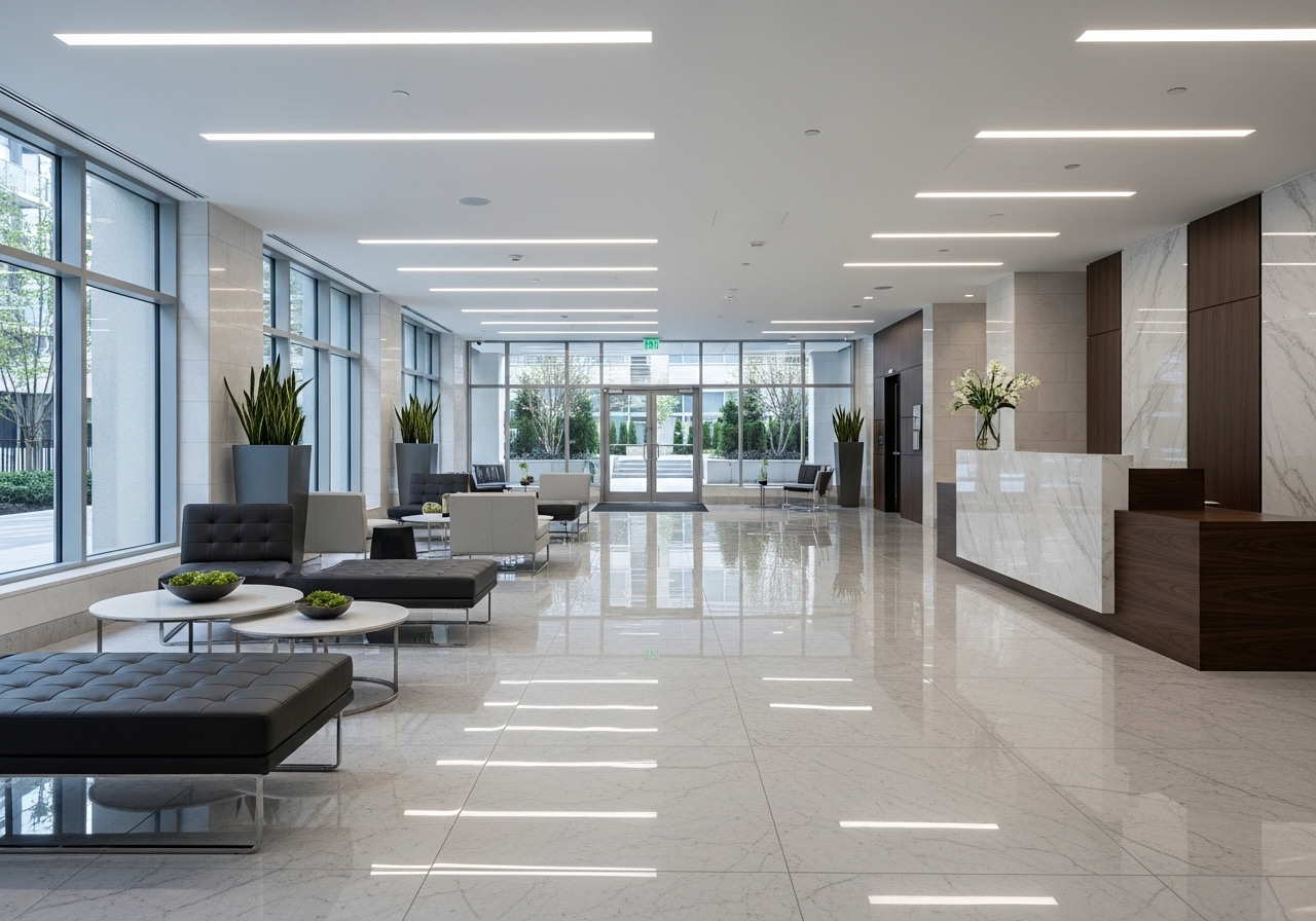 Strata building lobby