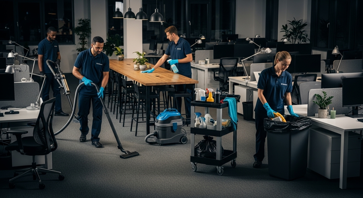 Operational efficiency cleaning at night