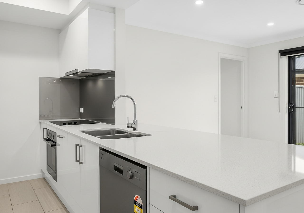 Sparkling kitchen after cleaning