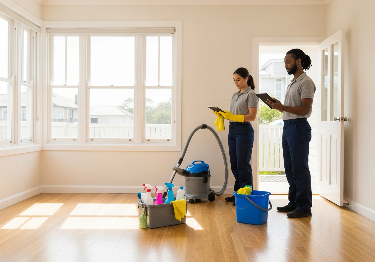 End of lease cleaning Clarinda living room