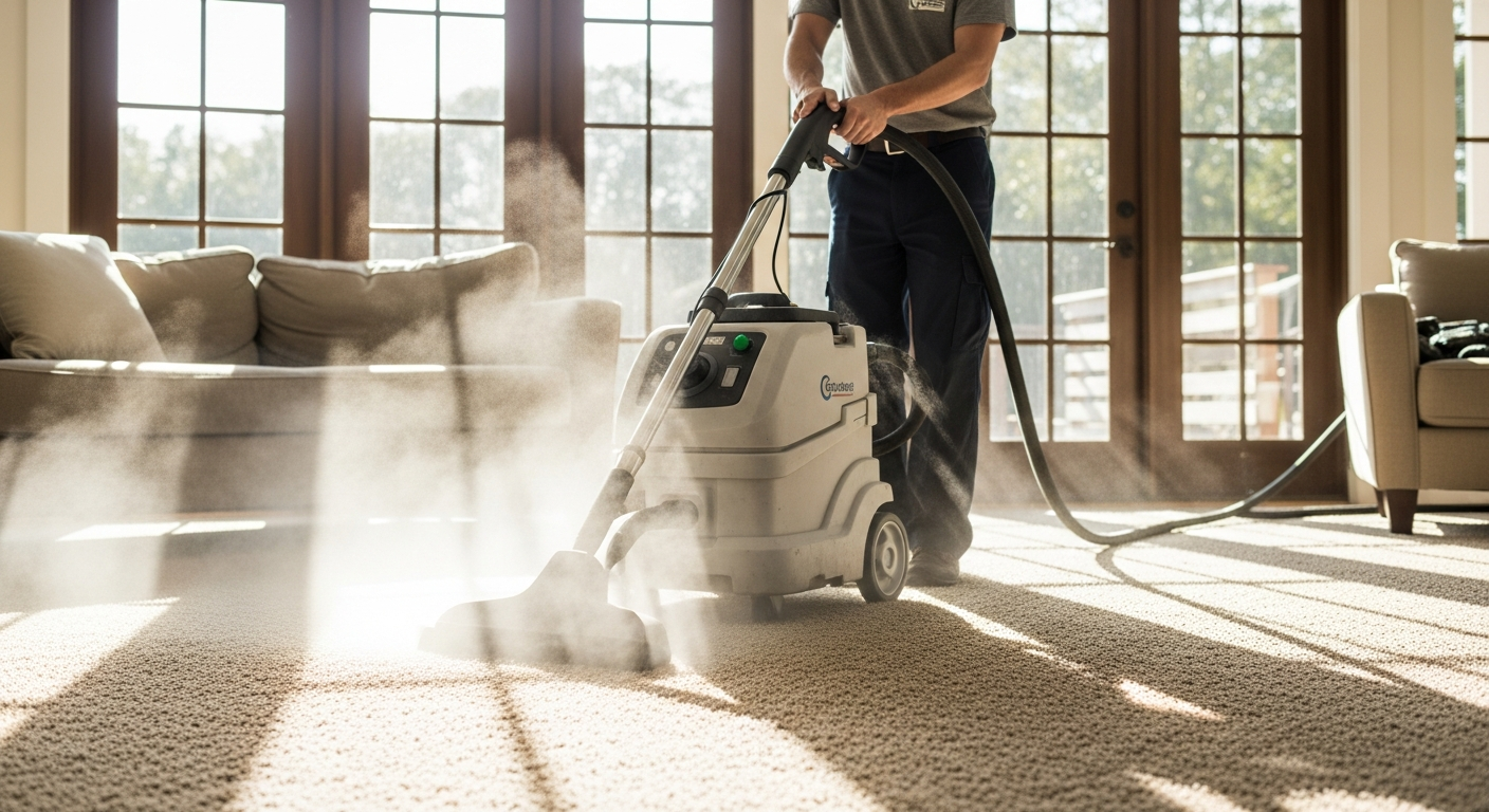 Carpet steam cleaning in Bardwell Valley home