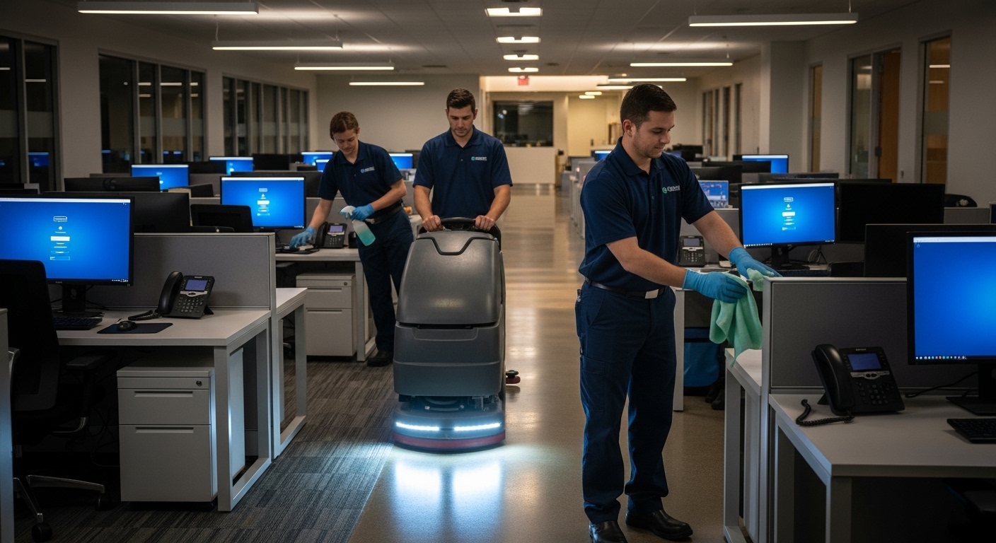 Night shift commercial cleaning