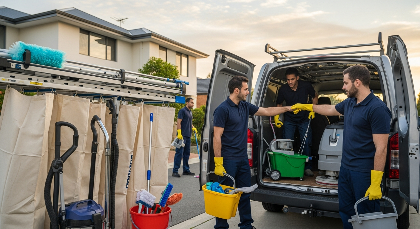 Superboss cleaners servicing an Innaloo townhouse