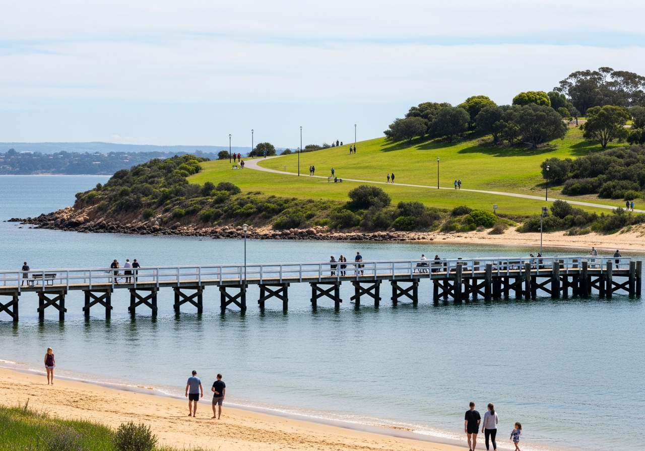 Dromana pier and foreshore