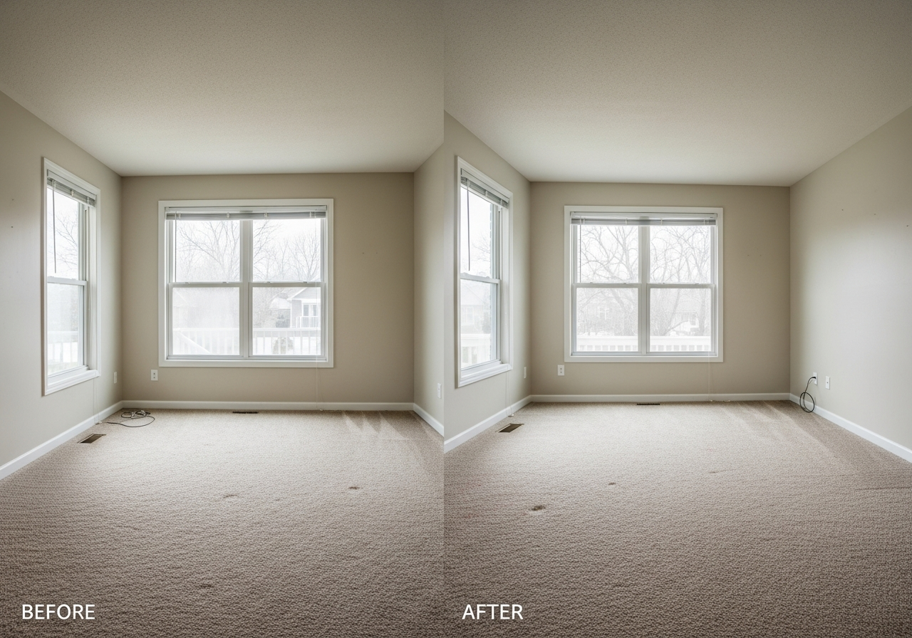 End of lease cleaning before and after