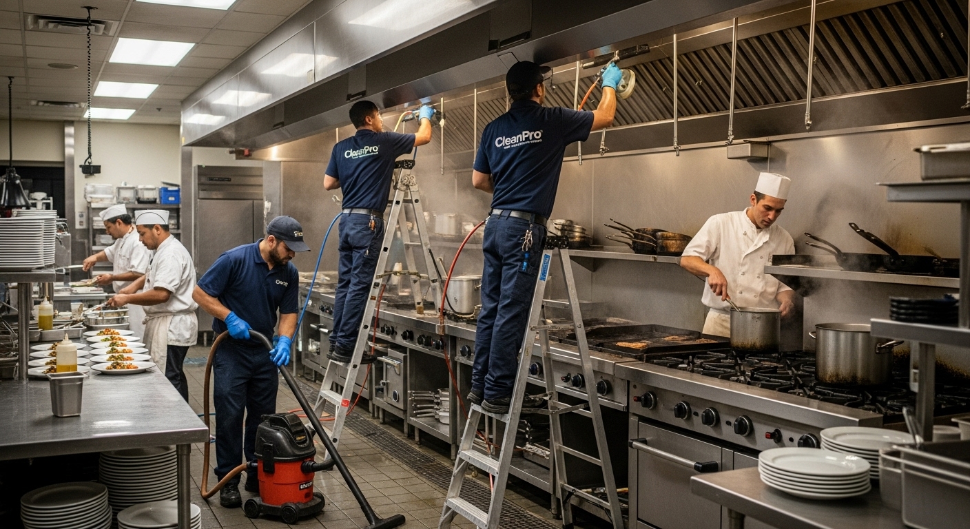 Hood and duct cleaning team