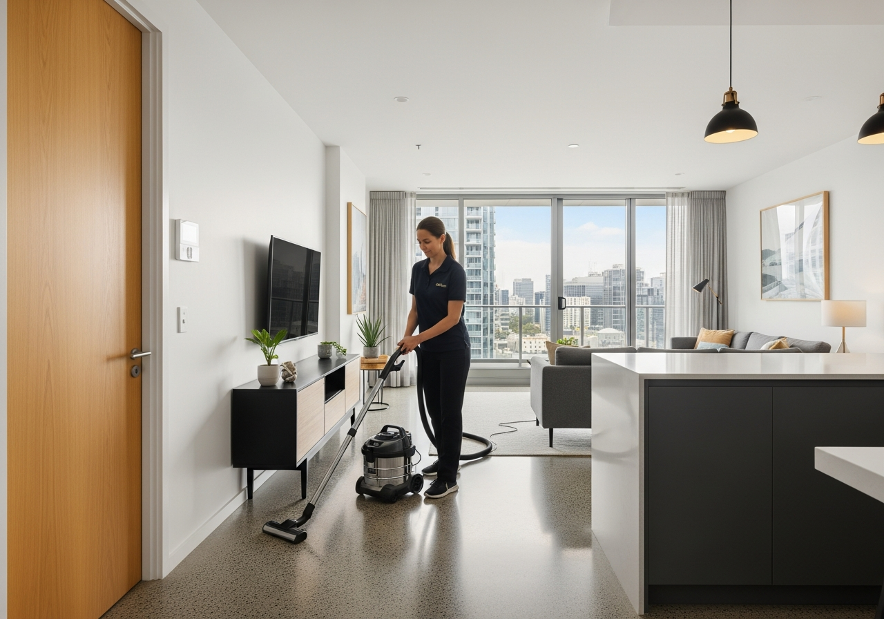 End of lease cleaning in apartment