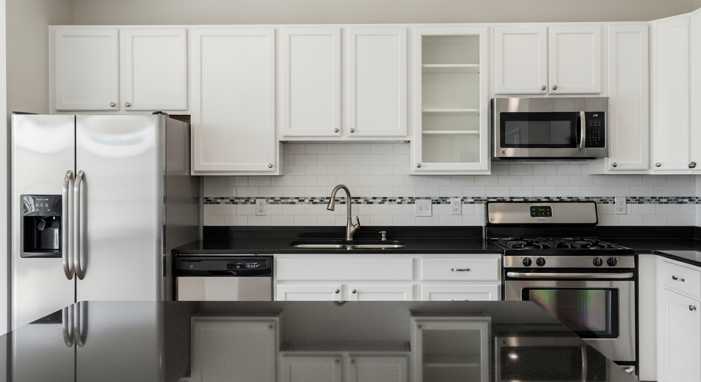 Clean modern kitchen after move-out cleaning