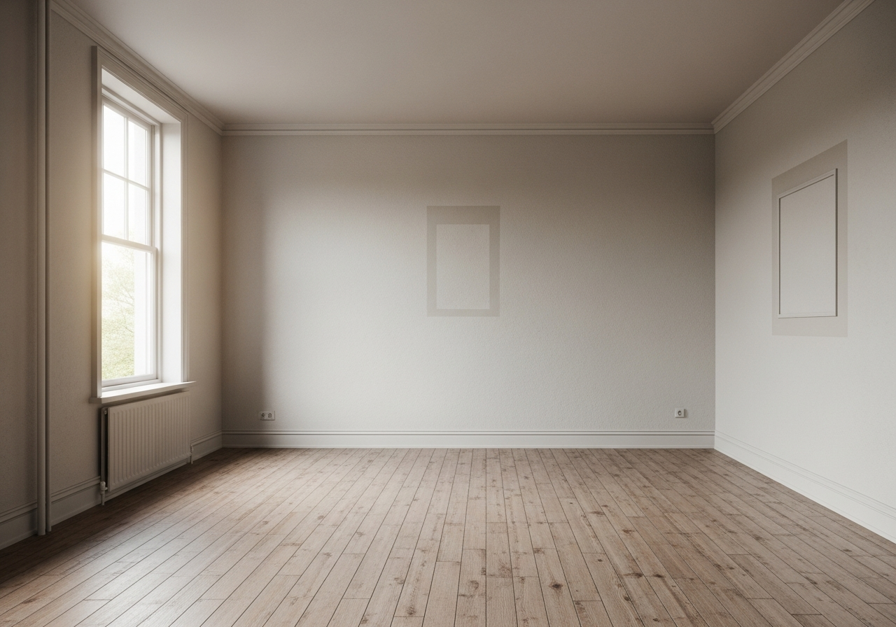Clean empty living room