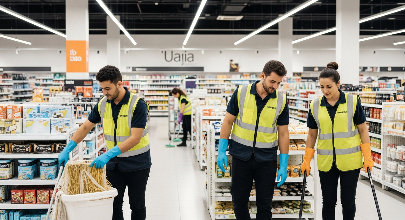 Cleaners in St Marys retail store