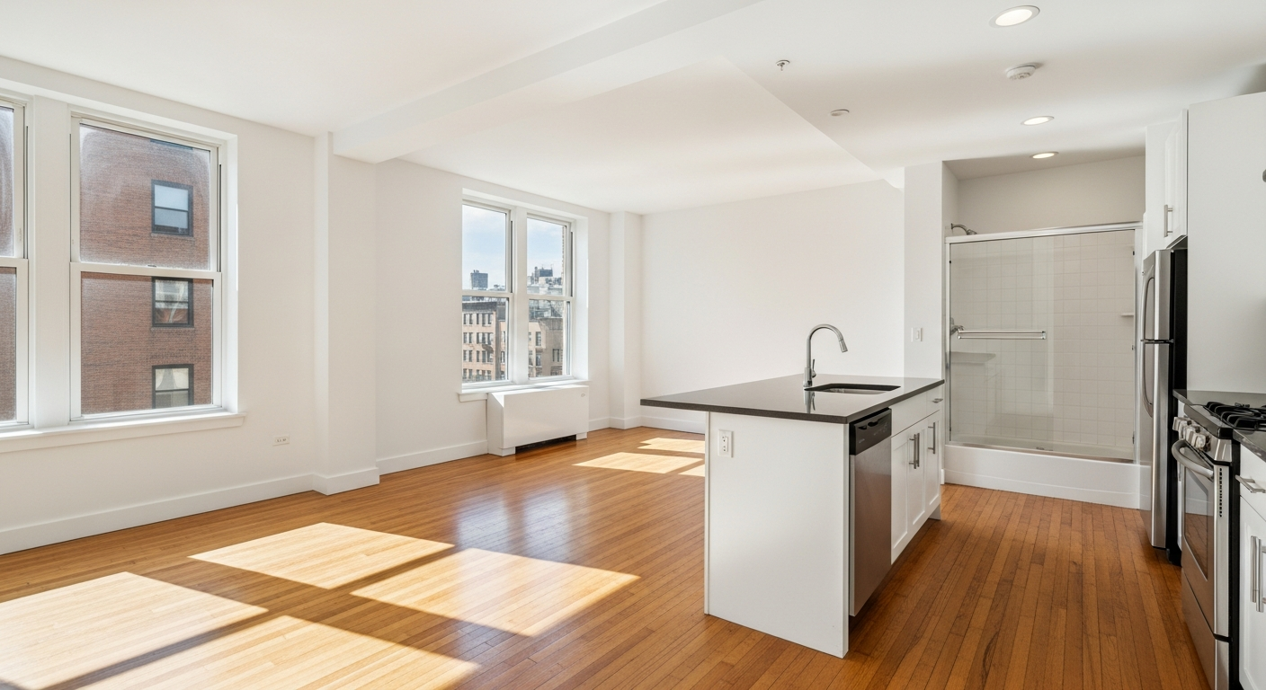 Clean apartment interior after vacate clean