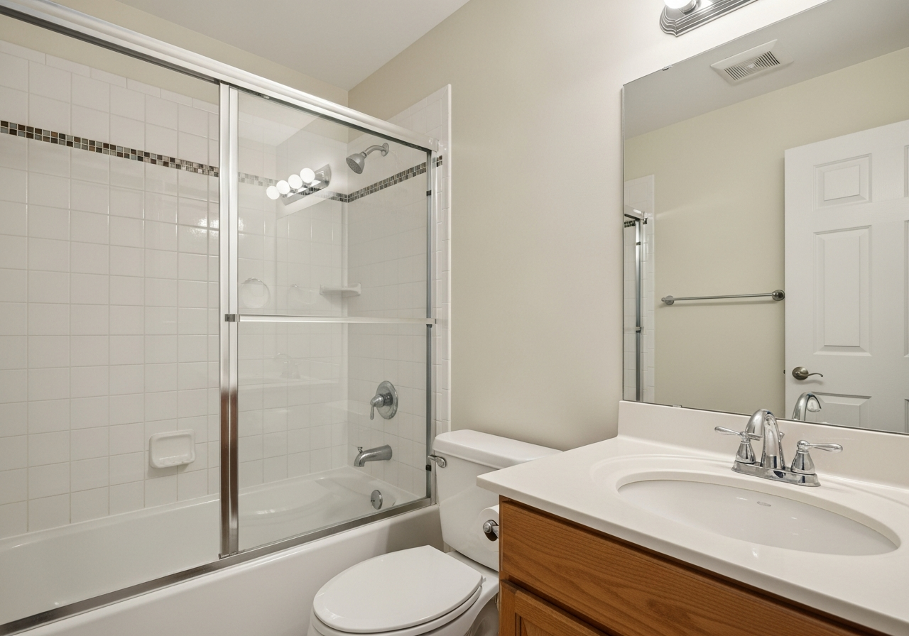 Clean bathroom after vacate clean