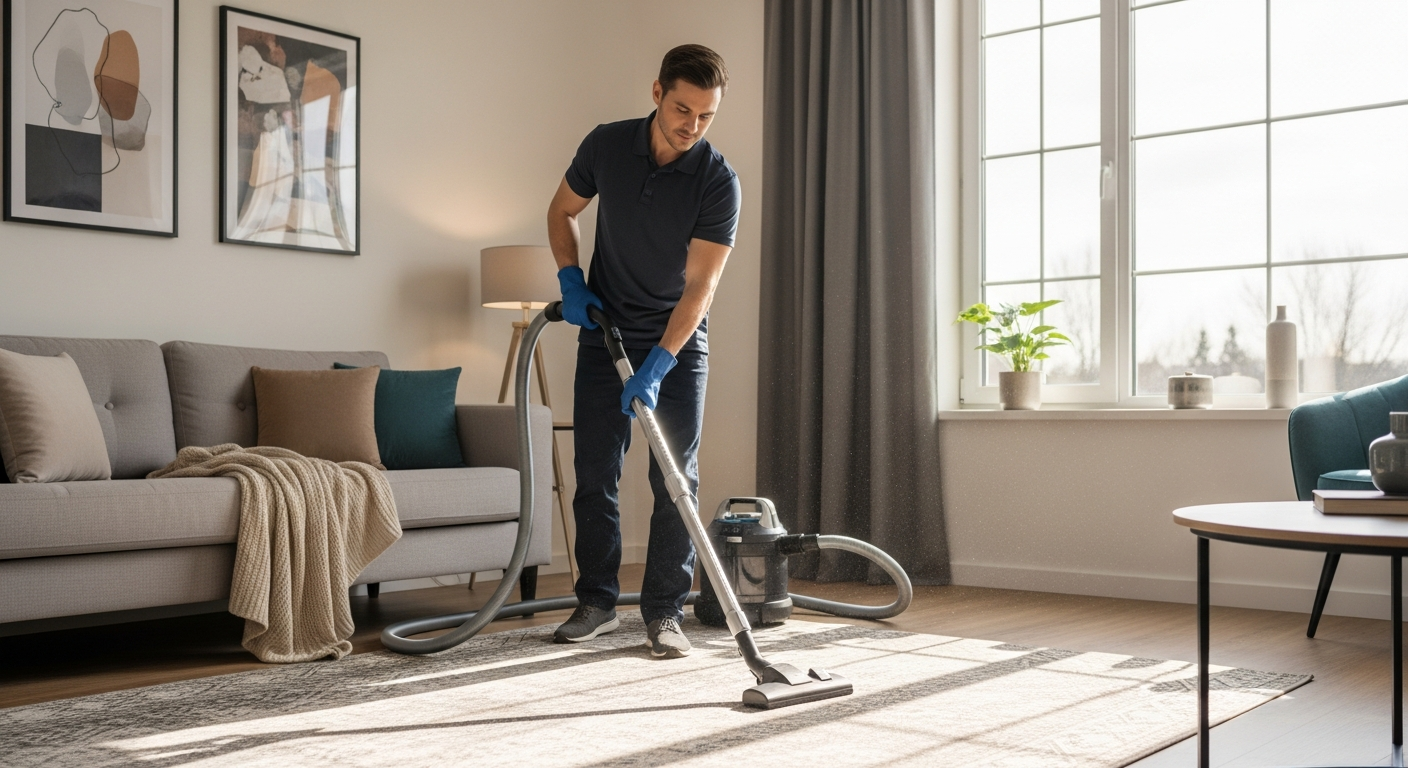 End of lease cleaning Bailup living room