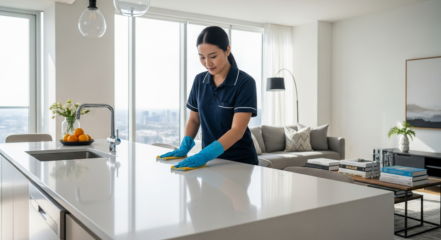 Vacate clean kitchen