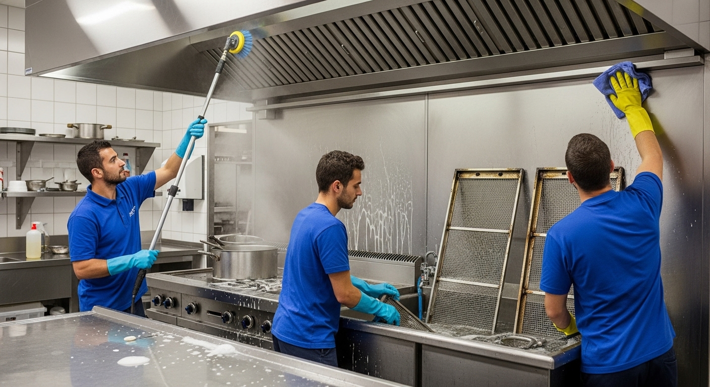 Hood degreasing team