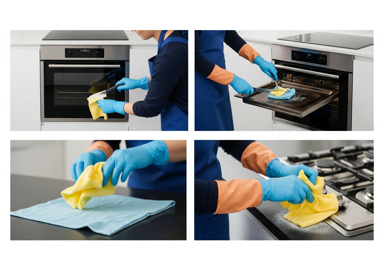 Oven cleaning and kitchen surfaces