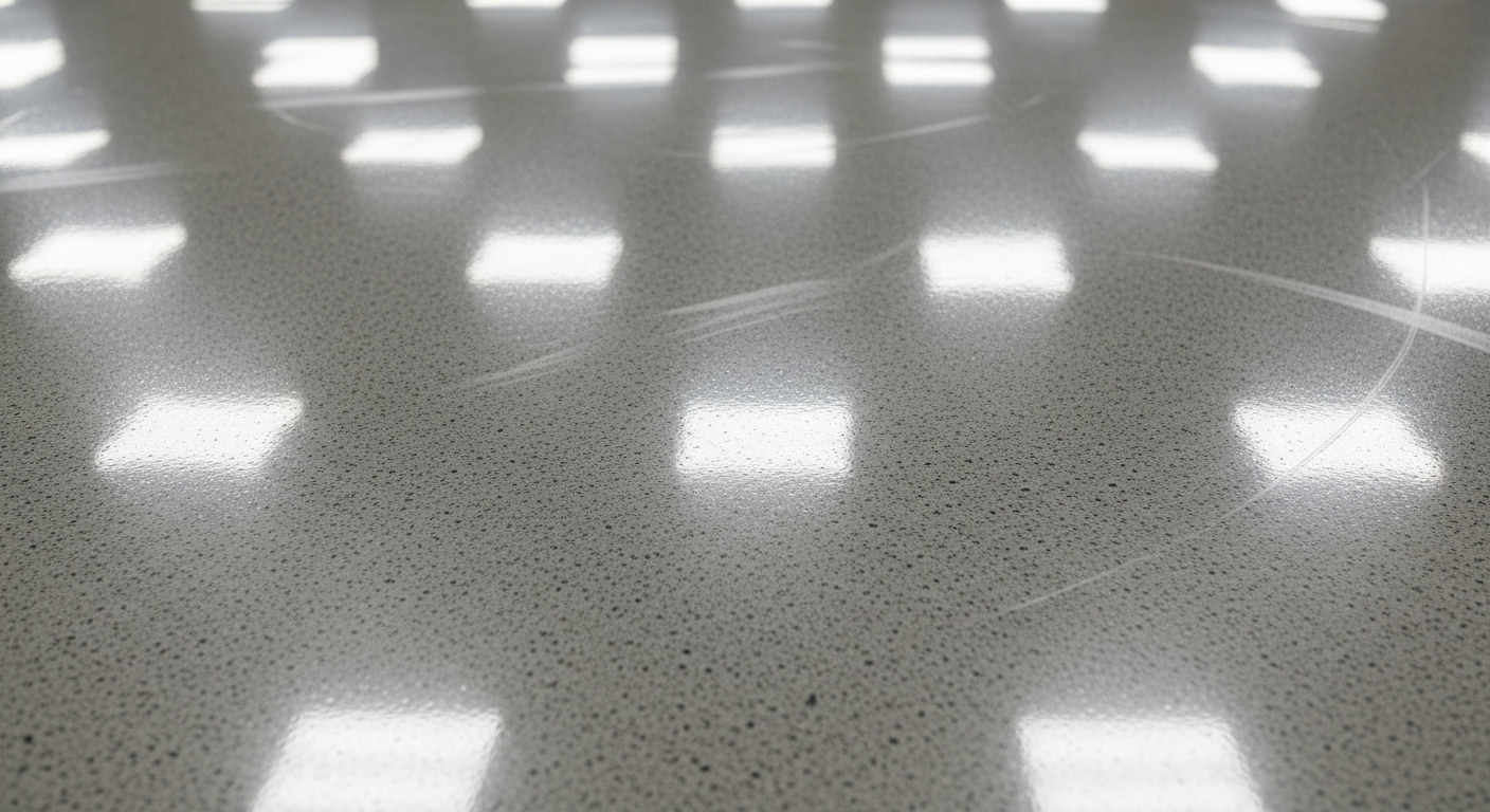 Polished commercial concrete floor
