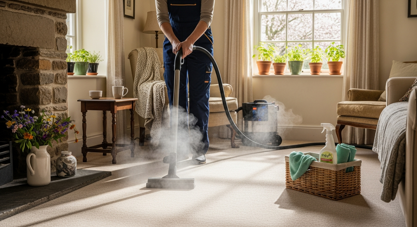 Carpet steam cleaning in Sassafras cottage