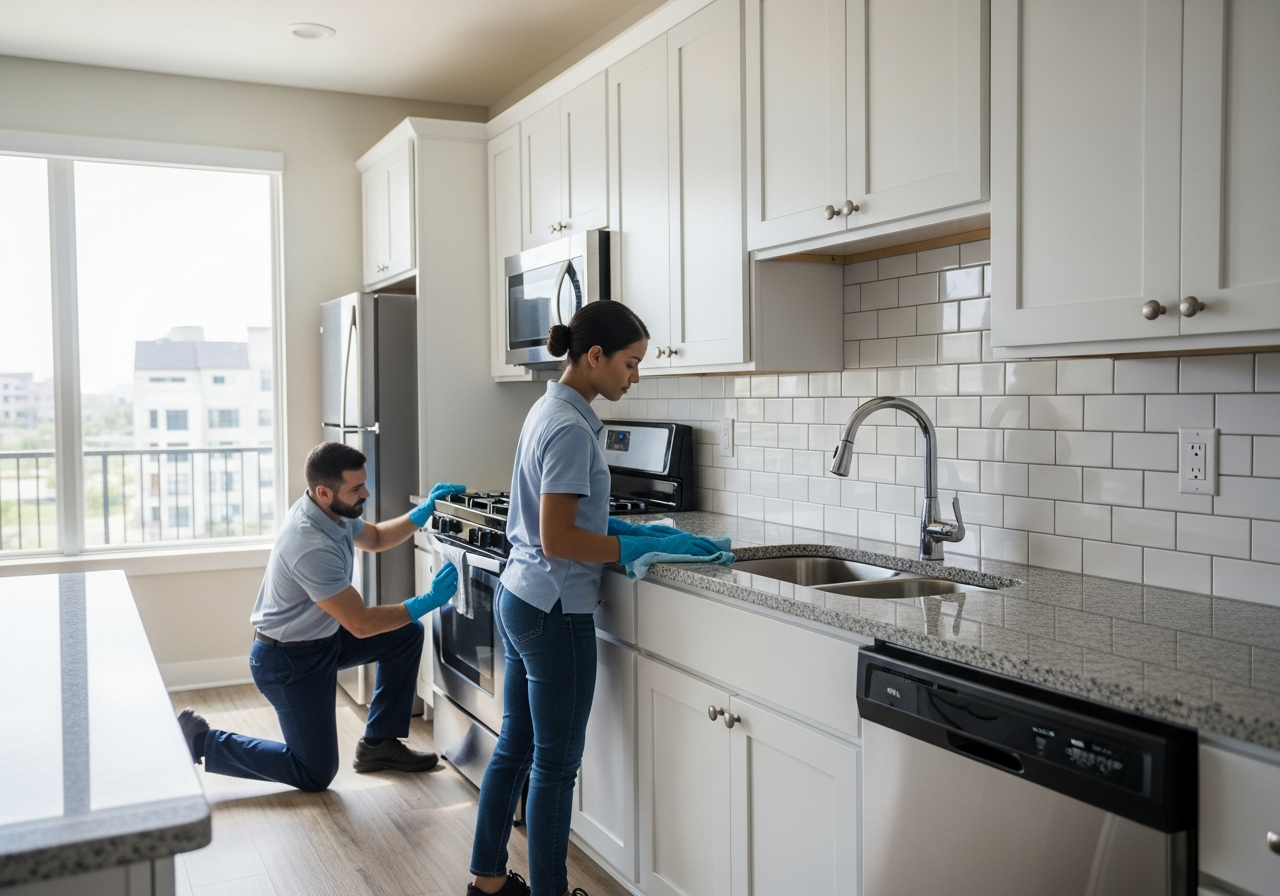 End of lease cleaning kitchen