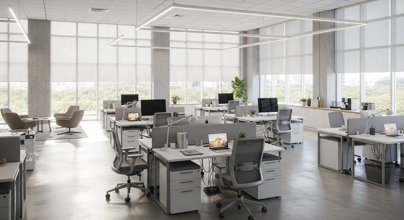 Clean modern office interior