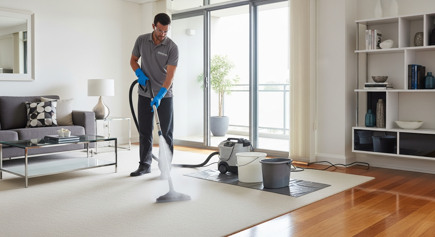 Carpet steam cleaning in Mulgrave apartment