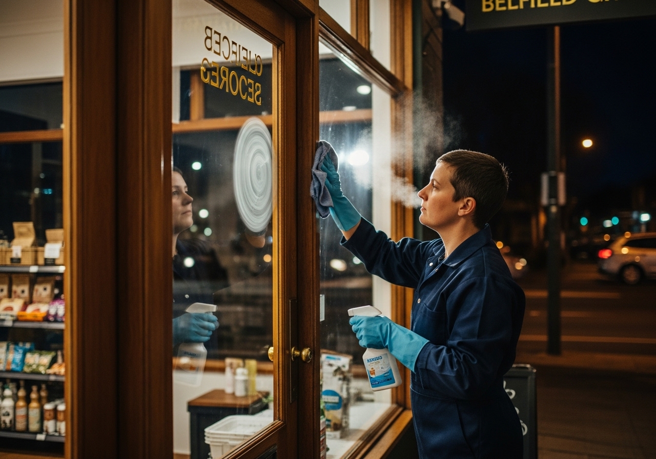 Belfield shopfront clean