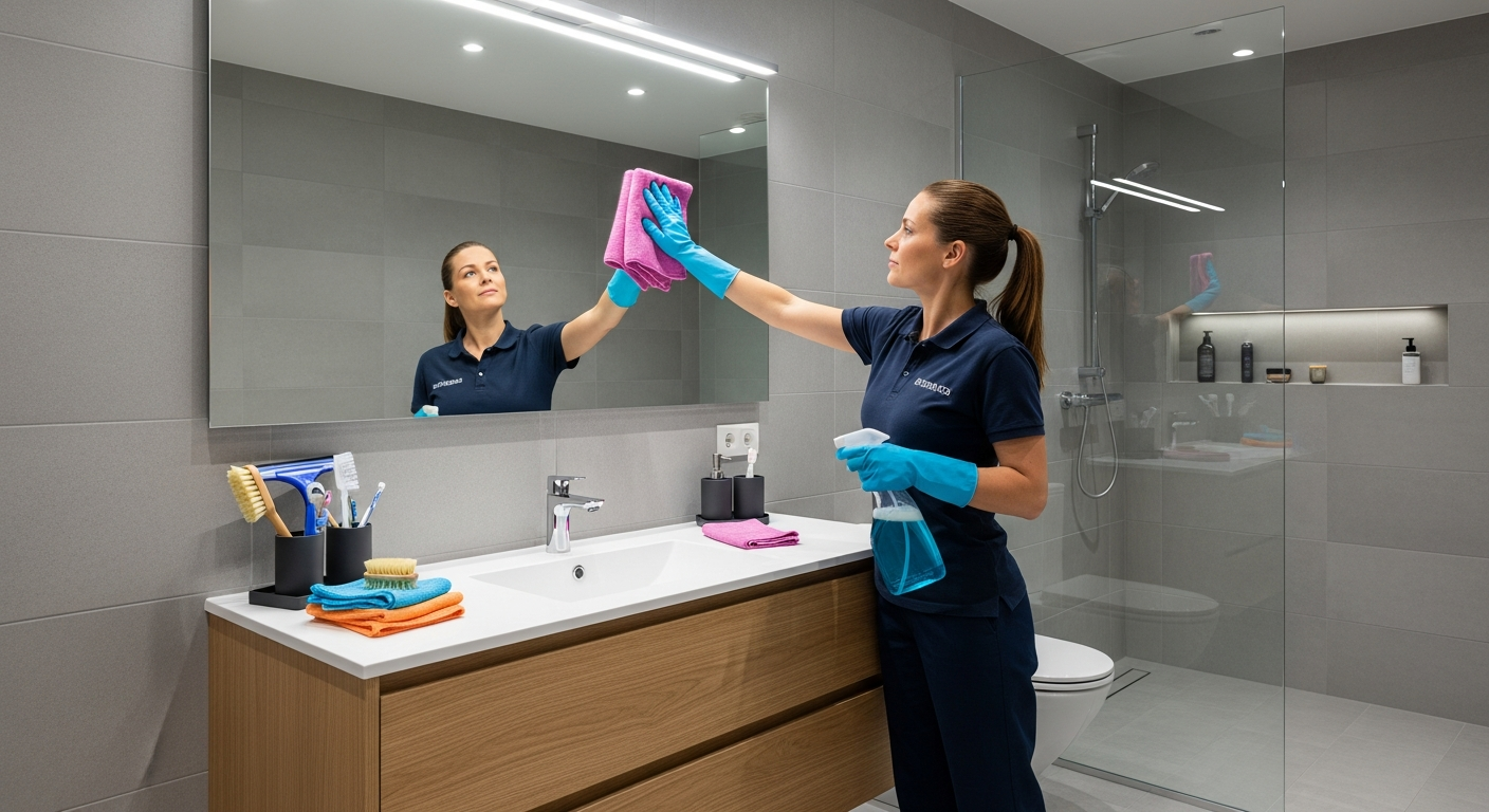 Bathroom after end of lease cleaning