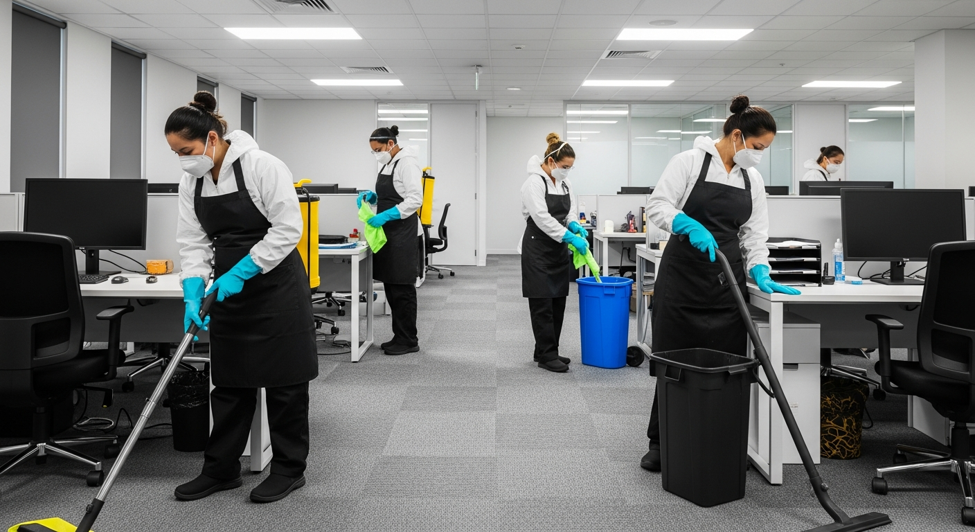 Commercial cleaners in Westminster workplace