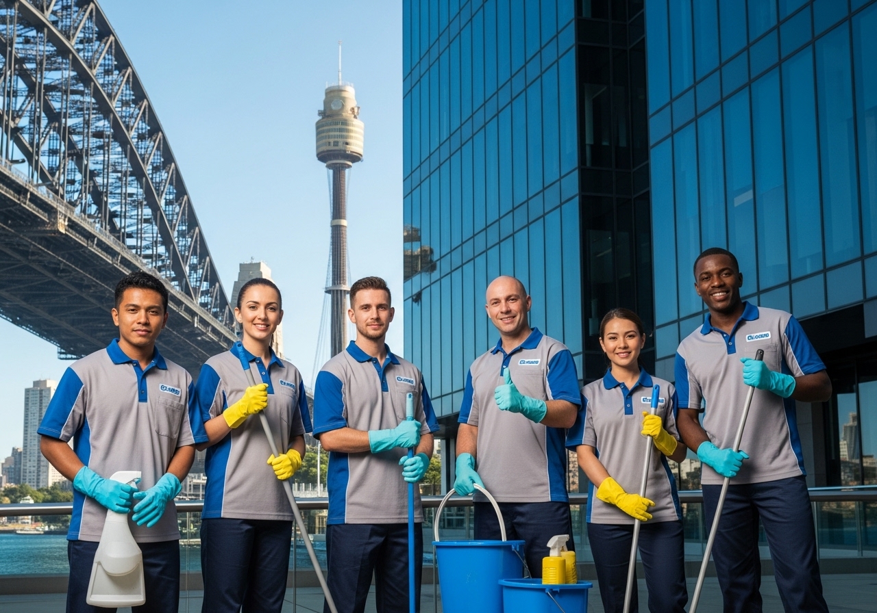 Commercial cleaning team in Sydney
