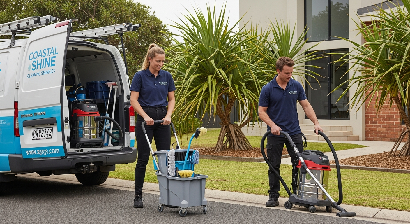 End of lease cleaners outside house