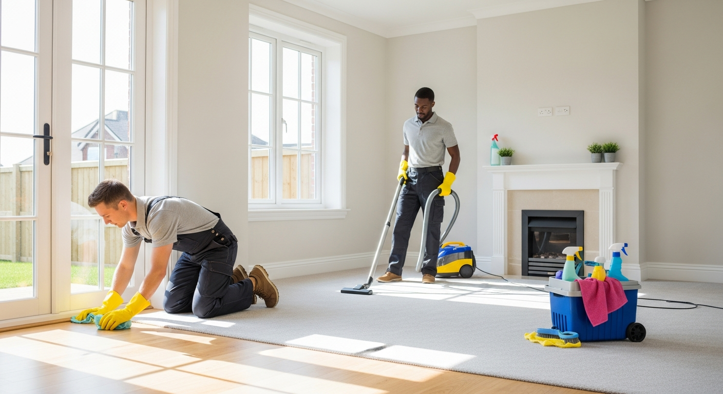 End of lease cleaners preparing property