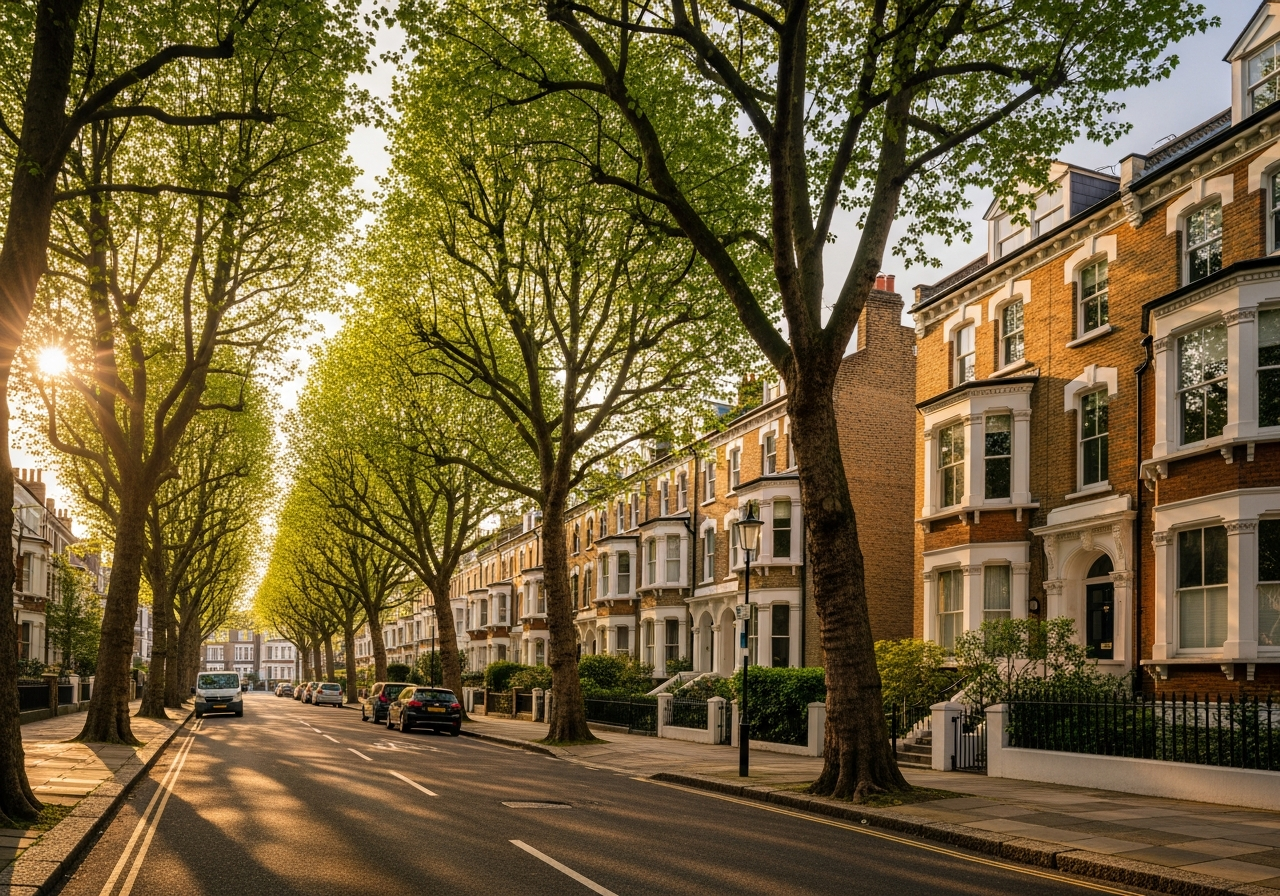 Kew suburb streetscape