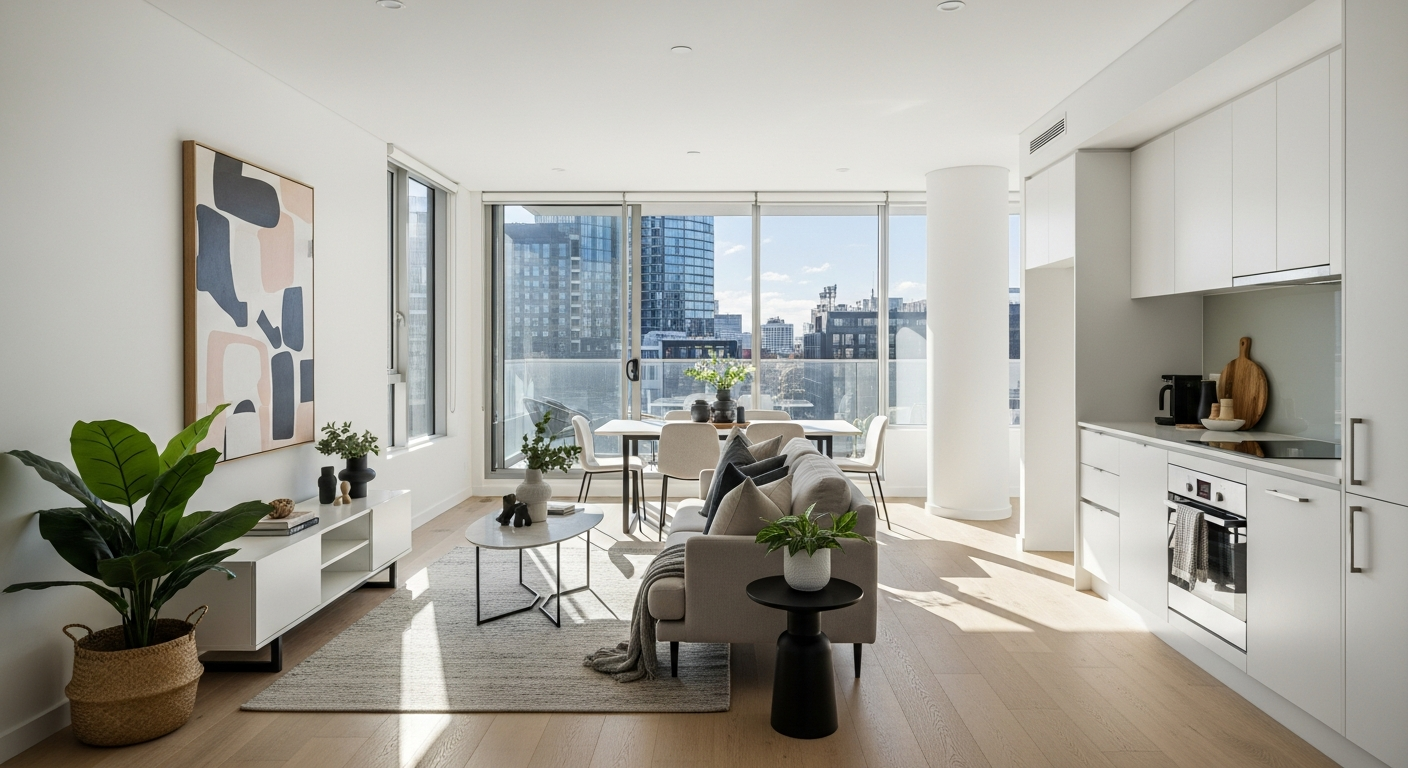 Clean apartment ready for inspection