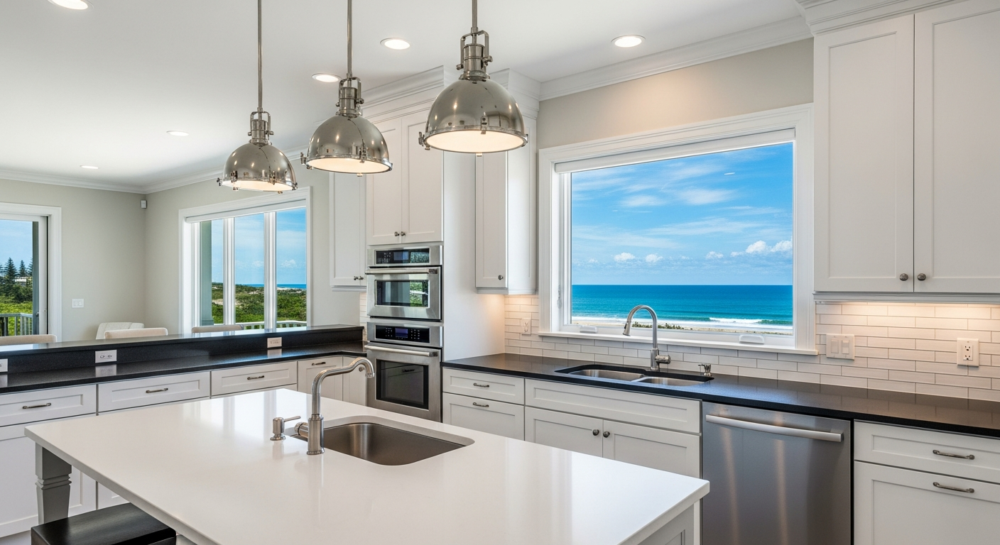 Spotless kitchen after vacate clean