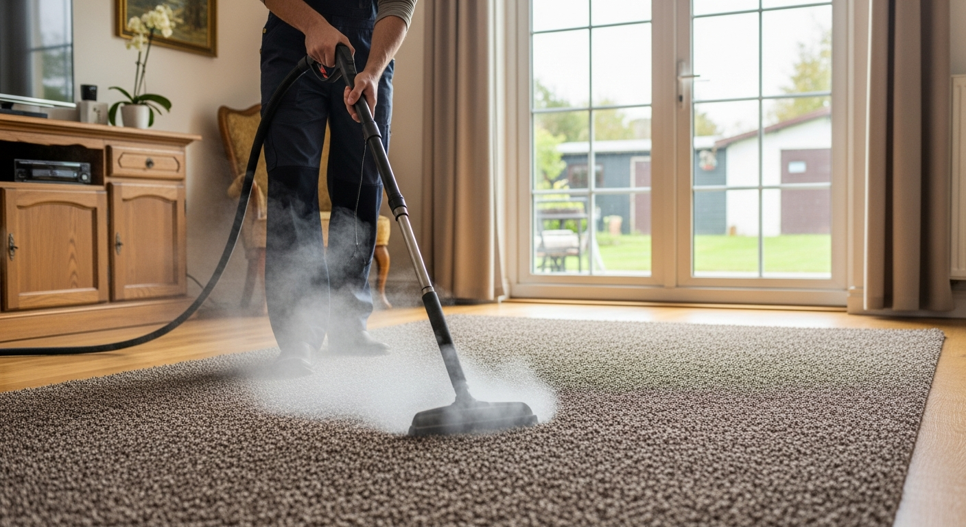 Carpet steam cleaning during vacate clean