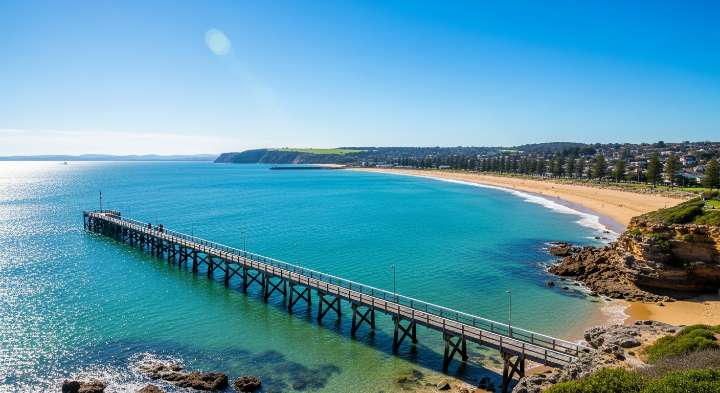 Black Rock pier and coast