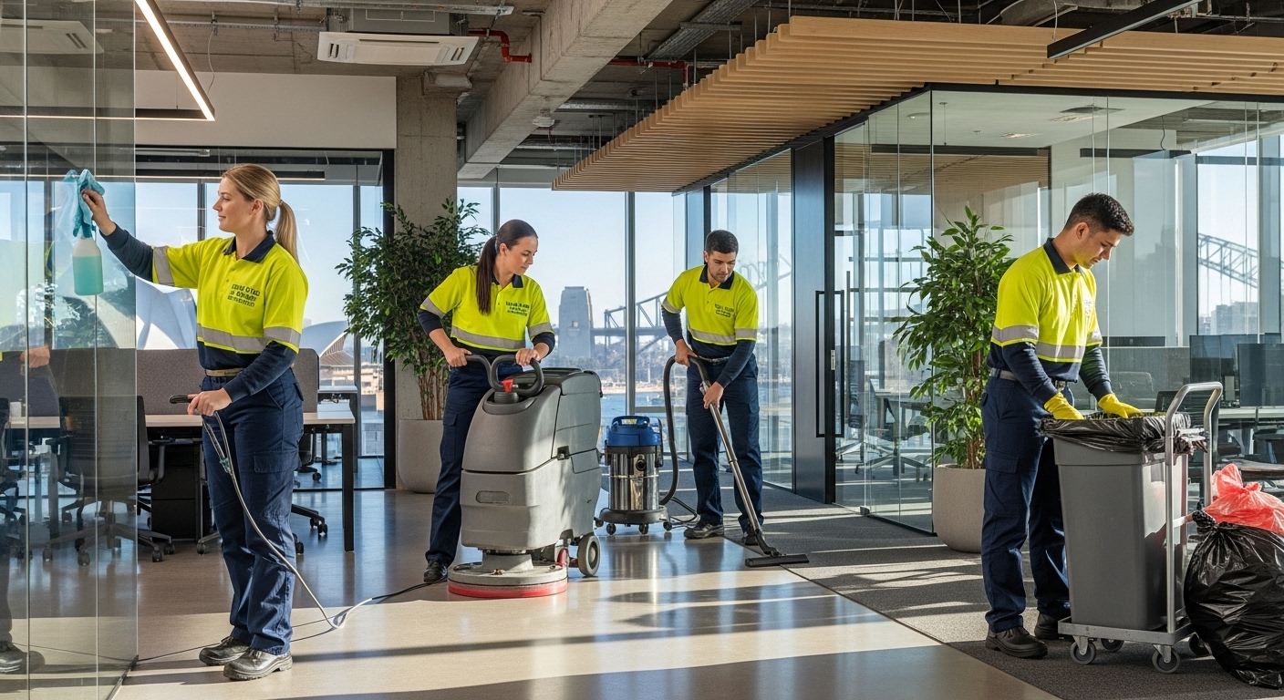 Commercial cleaners in Sydney office
