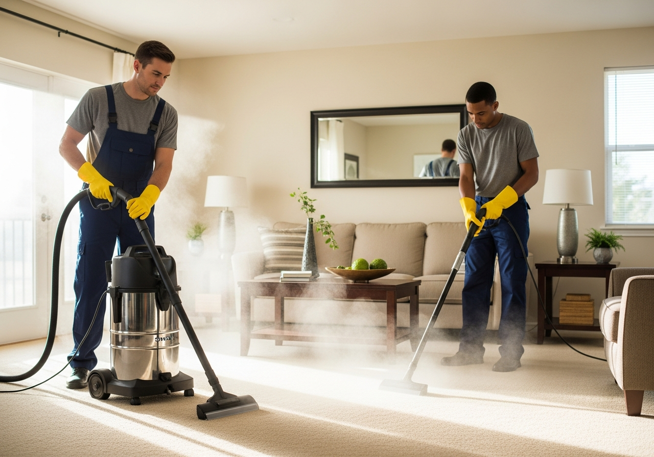 Carpet steam cleaning in Laburnum apartment