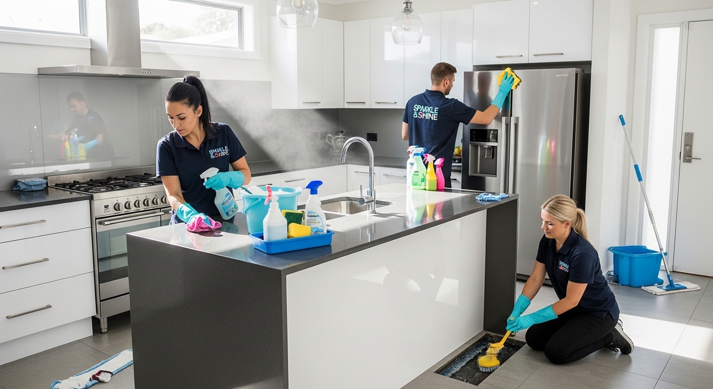 End of lease cleaners in kitchen