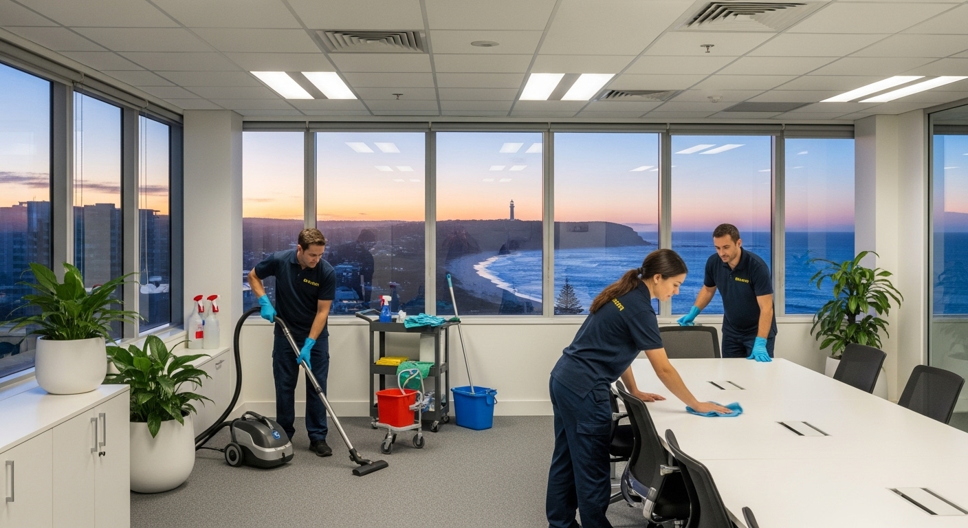 Wollongong commercial cleaners working after hours