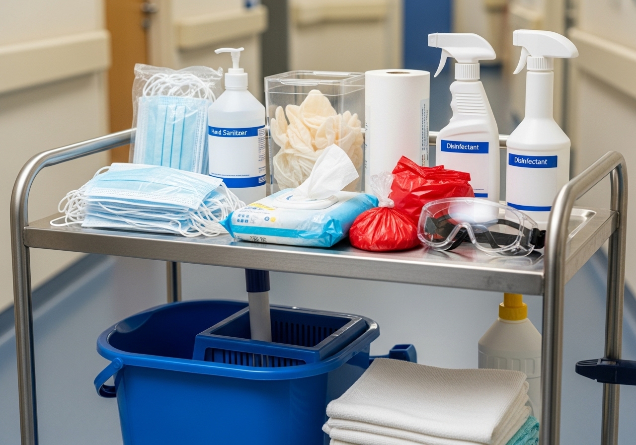 Healthcare cleaning supplies